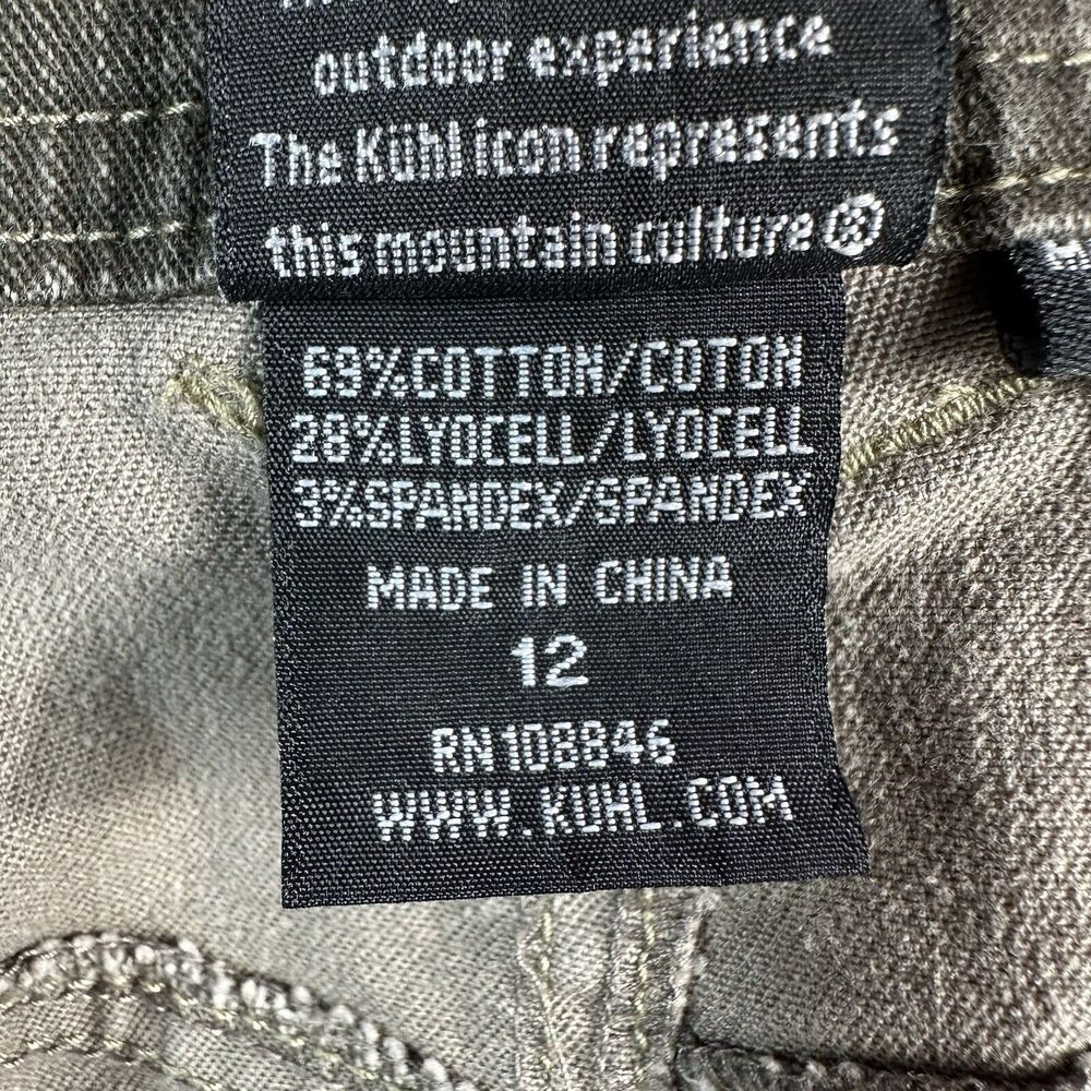 Kuhl STIRR ADVENTURE Size 12 Olive Green Knee Length Jean Denim Skirt 33x18.5 - Picture 10 of 10